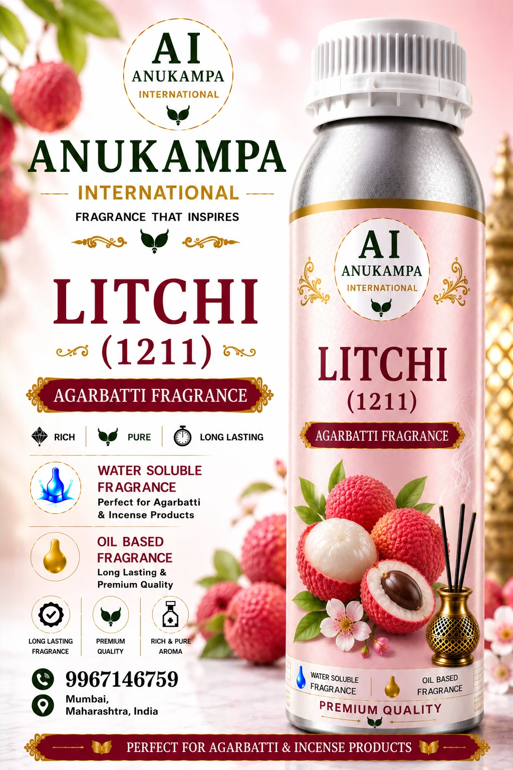 Litchi 1211 — Incense & Agarbatti Fragrances fragrance oil