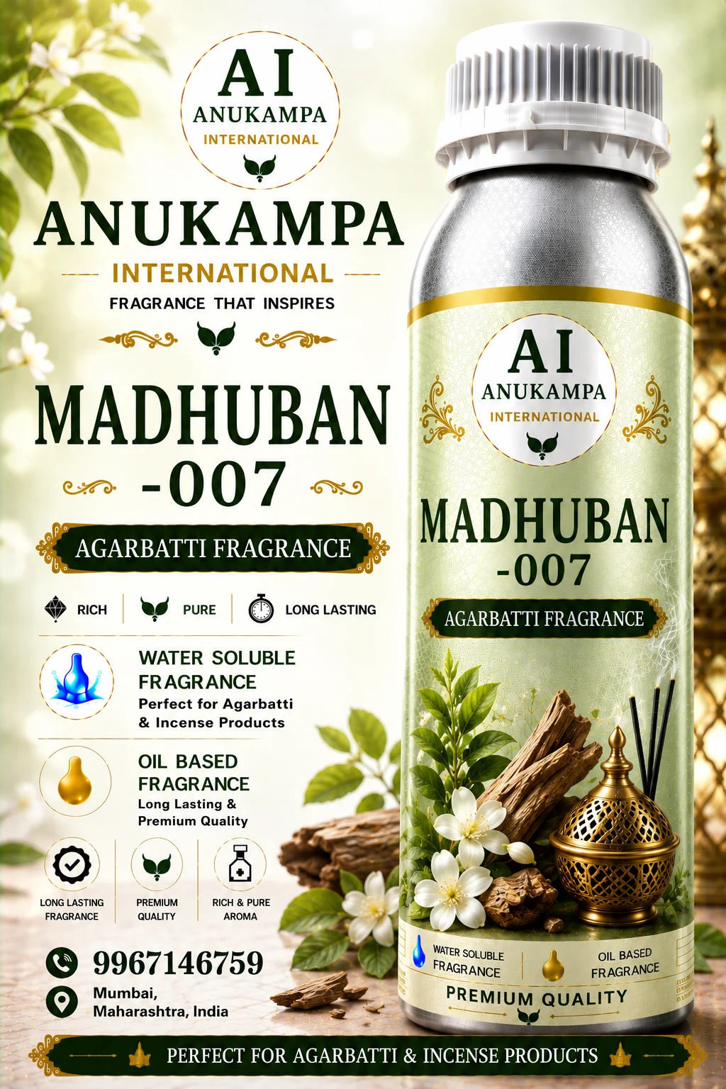 Madhuban 007 — Incense & Agarbatti Fragrances fragrance oil