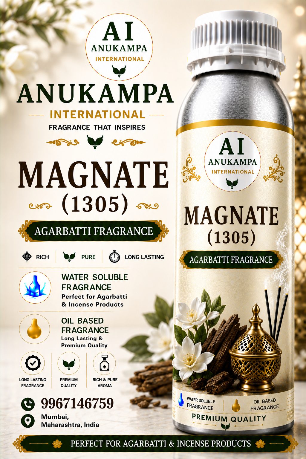 Magnate 1305 — Incense & Agarbatti Fragrances fragrance oil