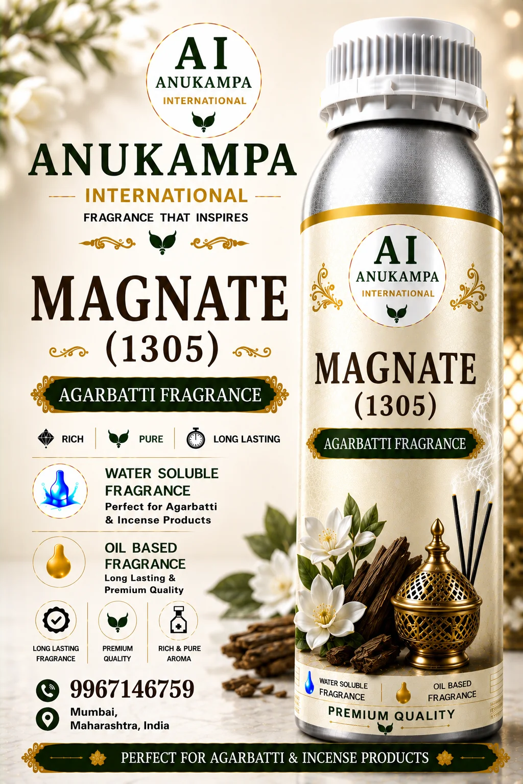 Magnate 1305 — Incense & Agarbatti Fragrances fragrance oil