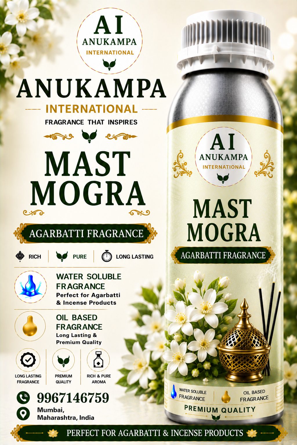 Mast Mogra — Incense & Agarbatti Fragrances fragrance oil