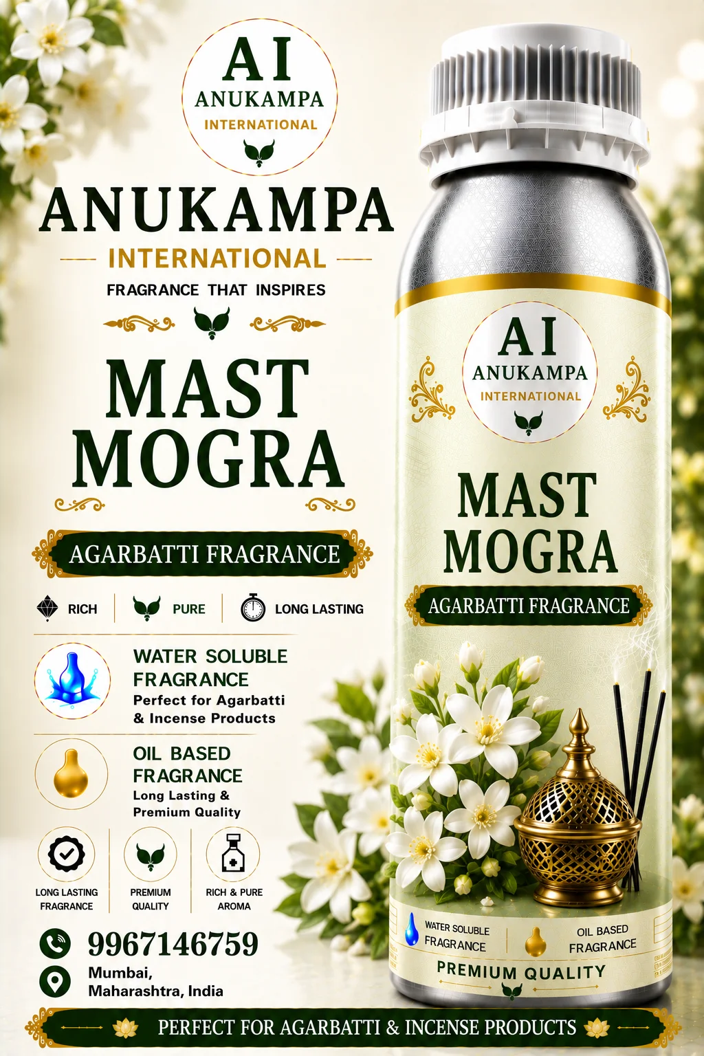 Mast Mogra — Incense & Agarbatti Fragrances fragrance oil