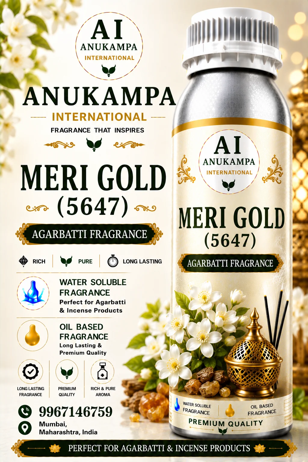 Meri Gold 5647 — Incense & Agarbatti Fragrances fragrance oil