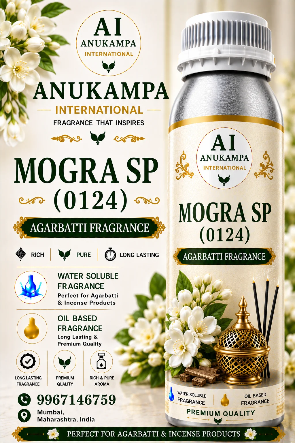 Mogra Sp 0124 — Incense & Agarbatti Fragrances fragrance oil