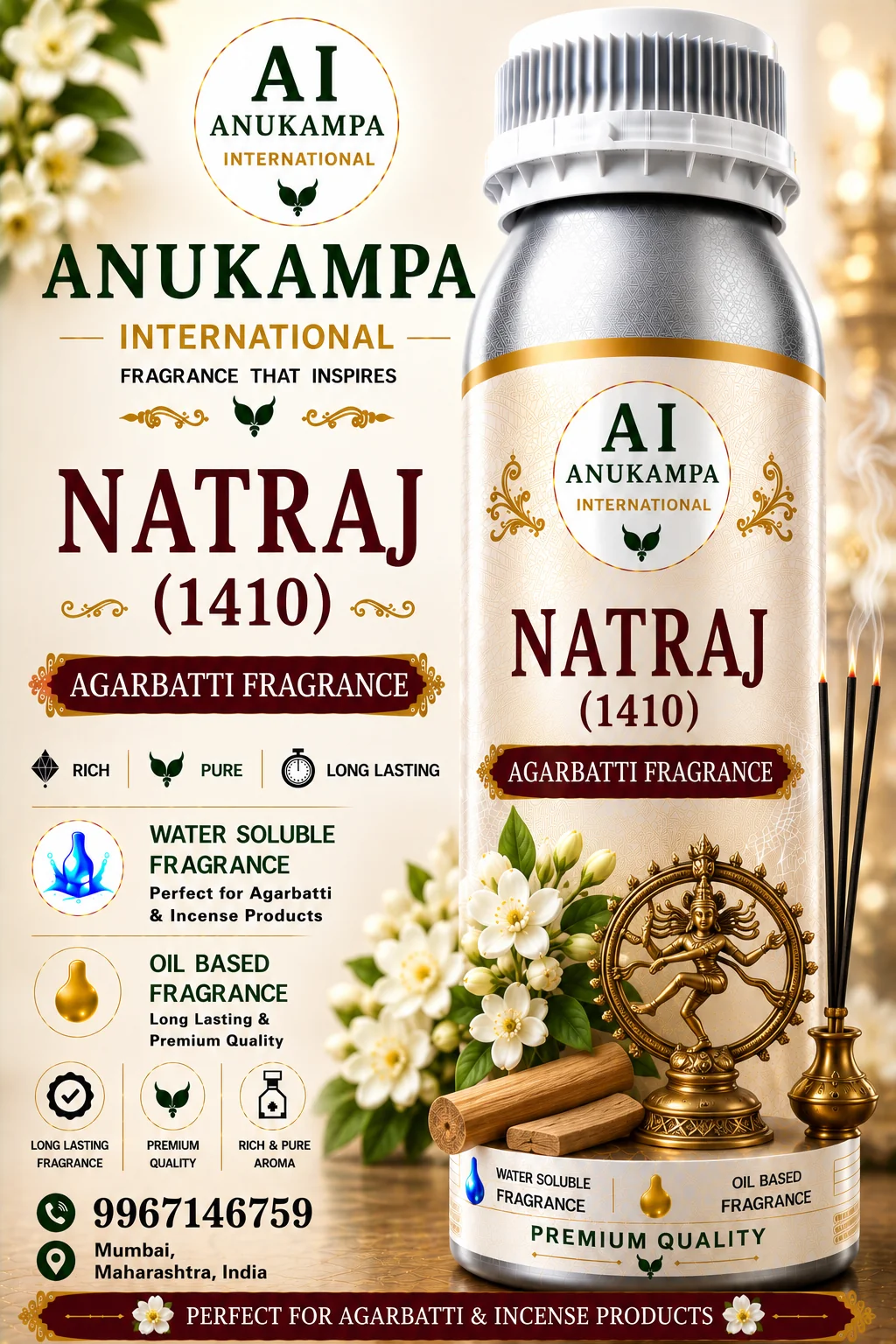 Natraj 1410 — Incense & Agarbatti Fragrances fragrance oil