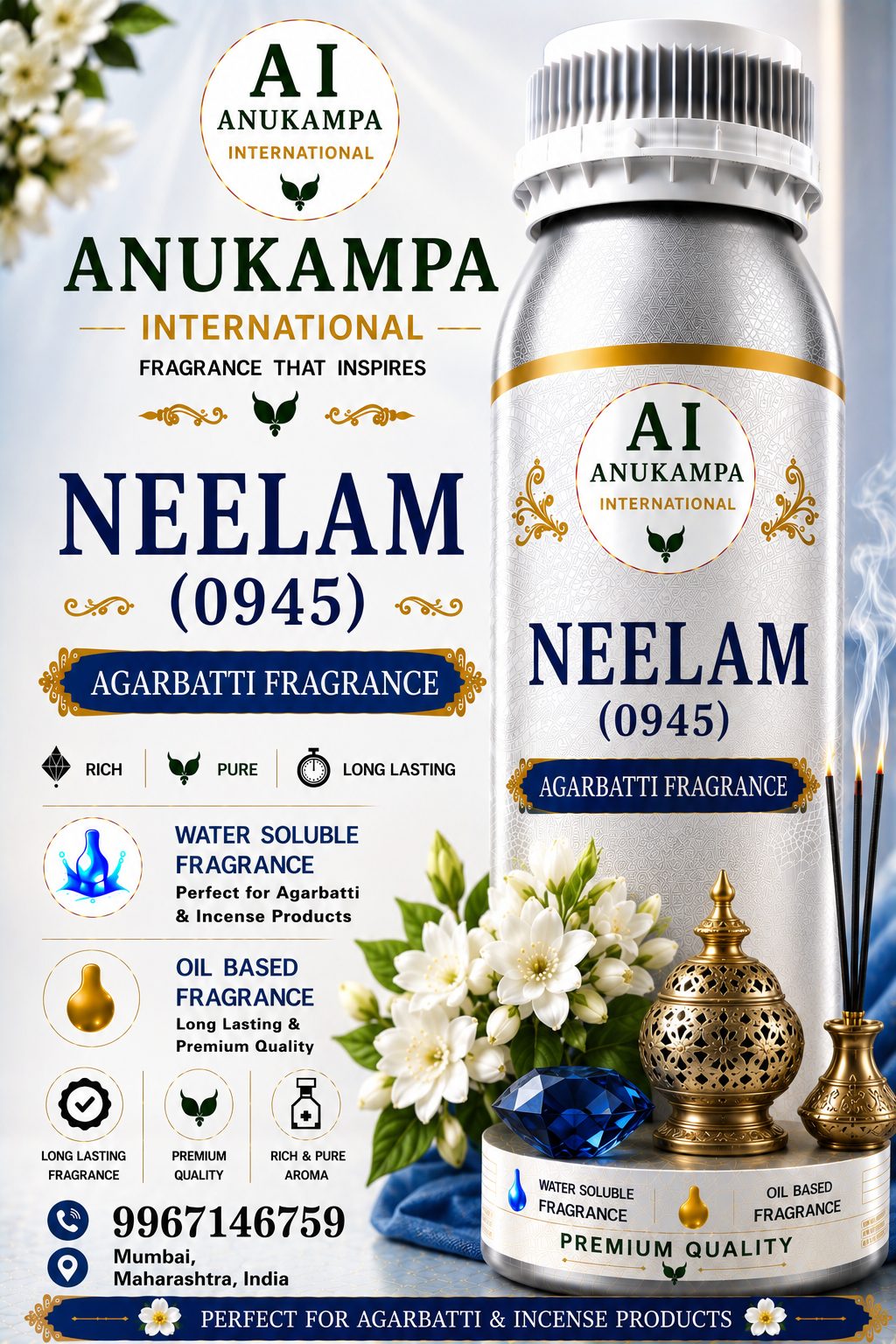 Neelam 0945 — Incense & Agarbatti Fragrances fragrance oil