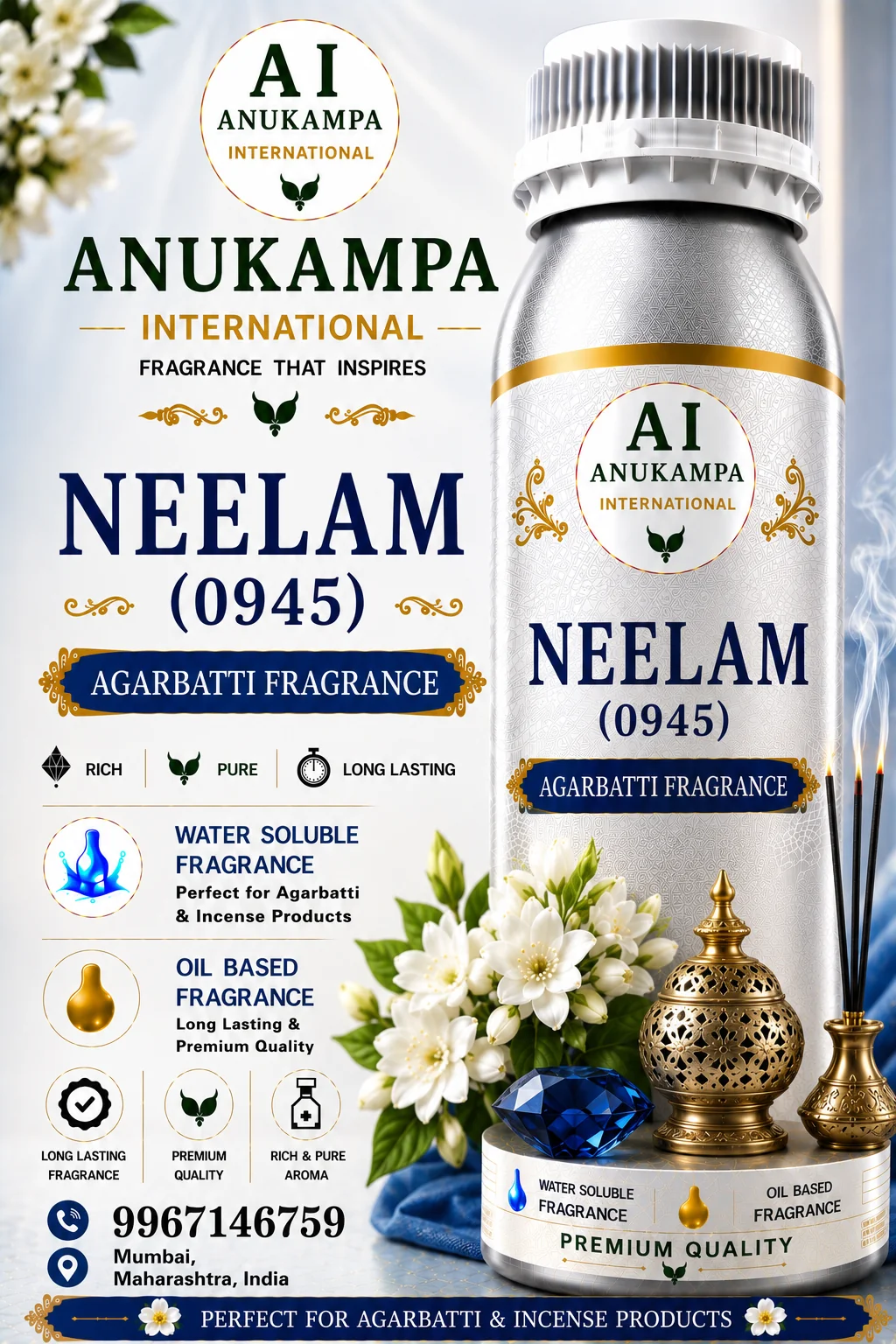 Neelam 0945 — Incense & Agarbatti Fragrances fragrance oil