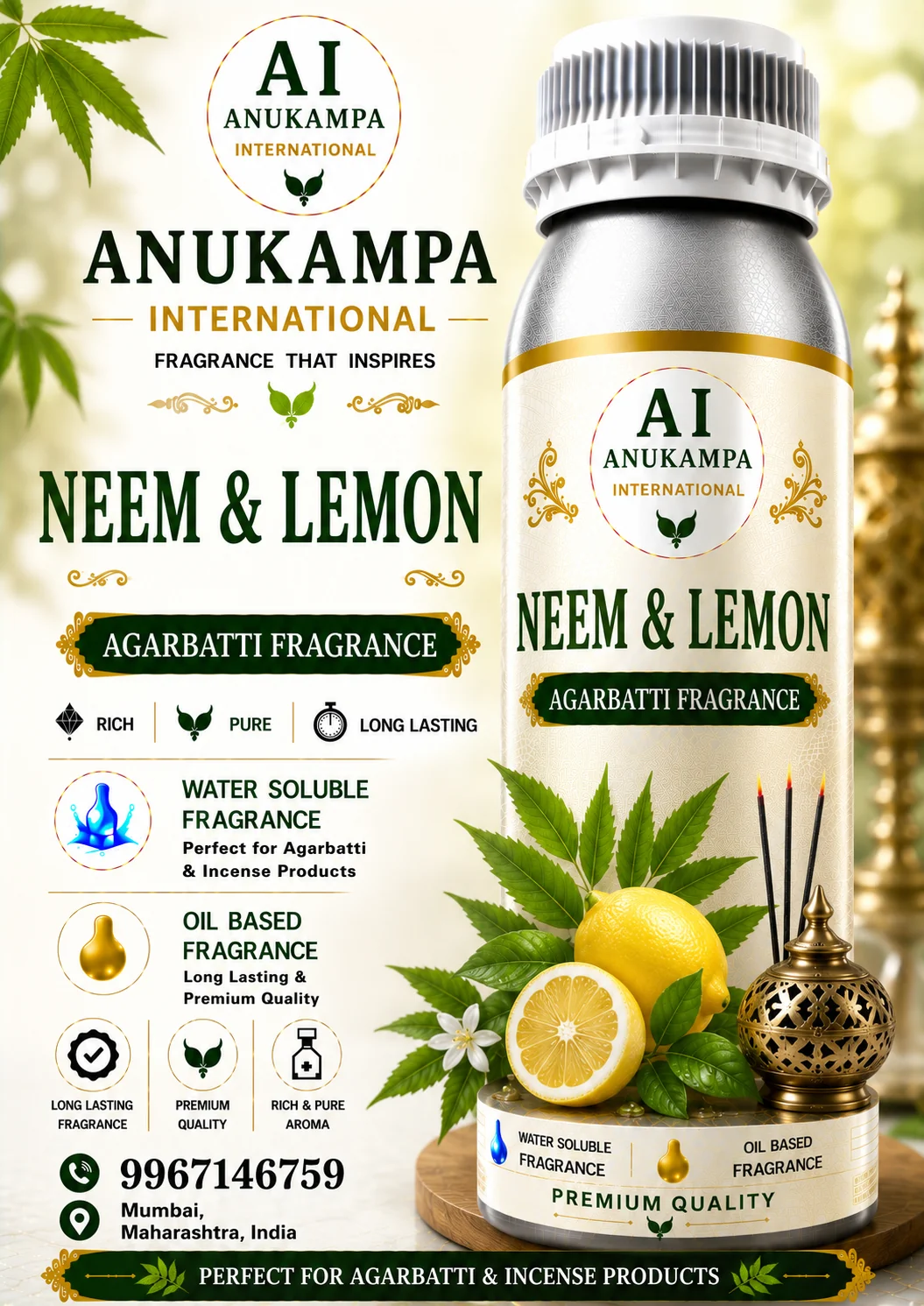 Neem & Lemon — Incense & Agarbatti Fragrances fragrance oil