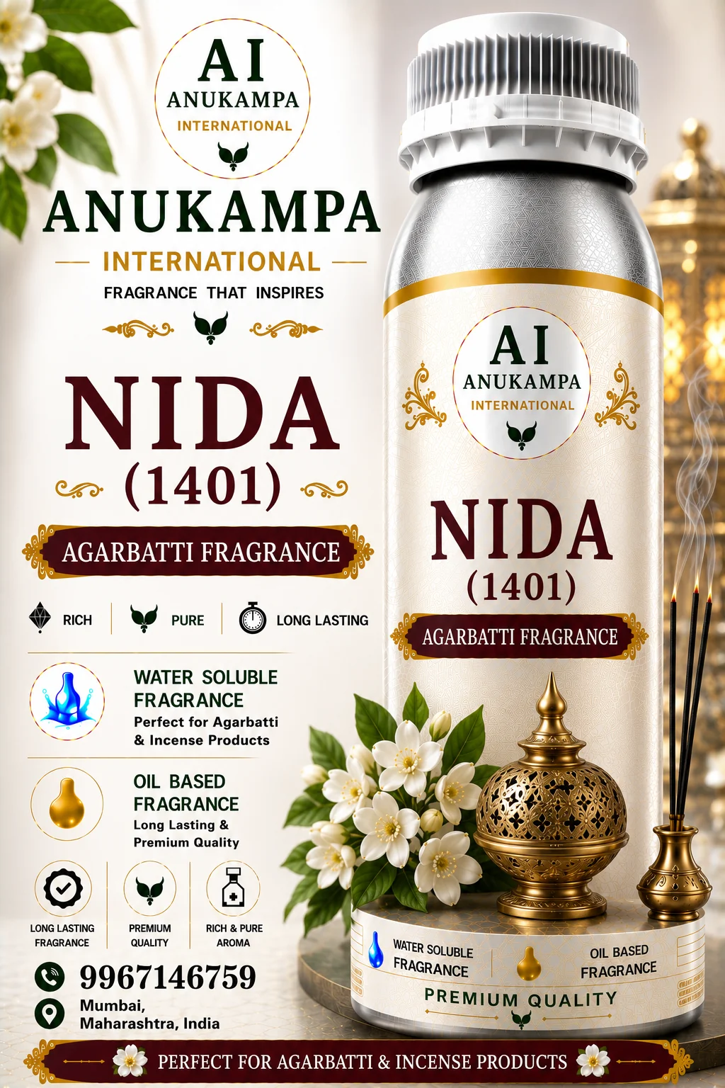 Nida 1401 — Incense & Agarbatti Fragrances fragrance oil