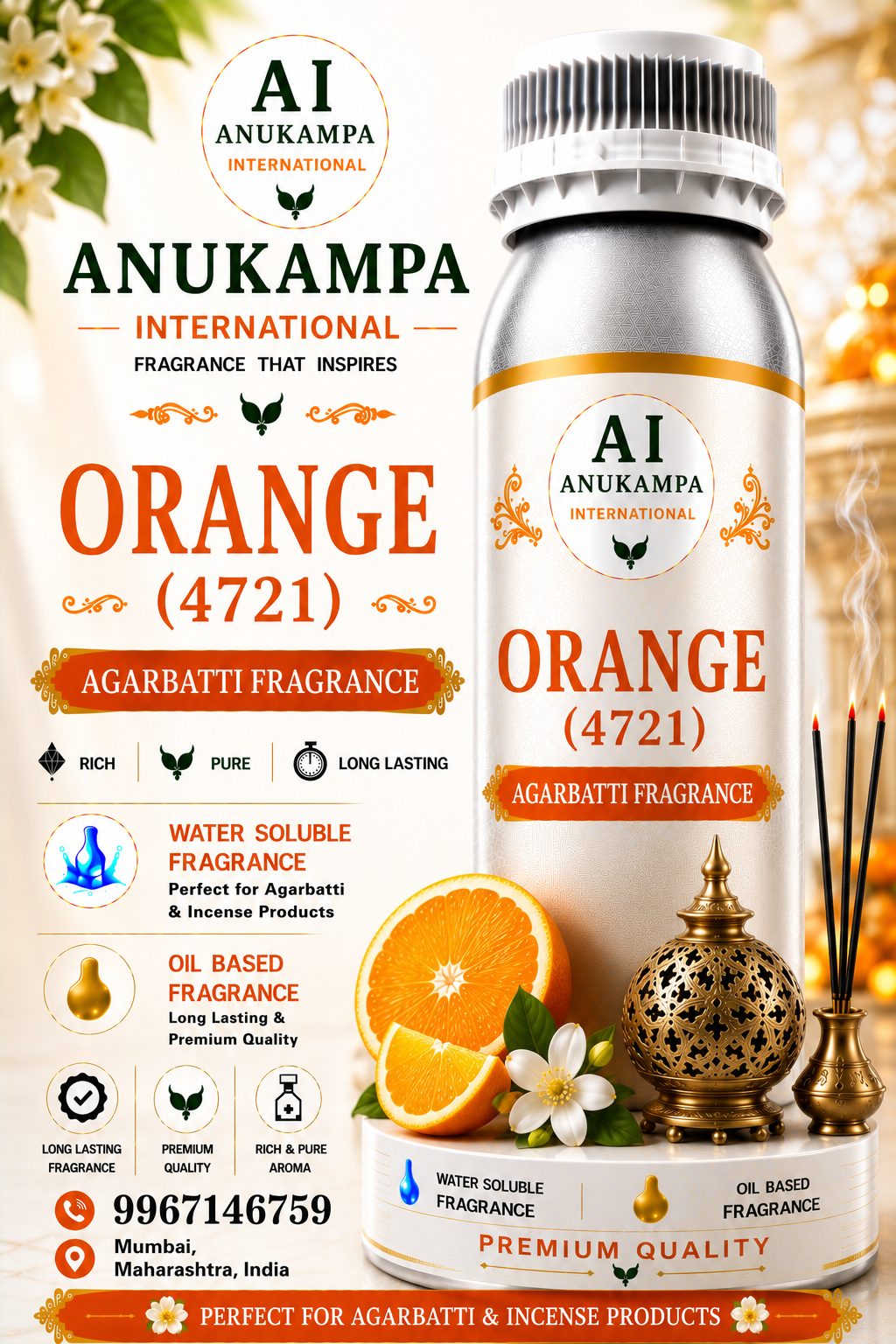 Orange 4721 — Incense & Agarbatti Fragrances fragrance oil