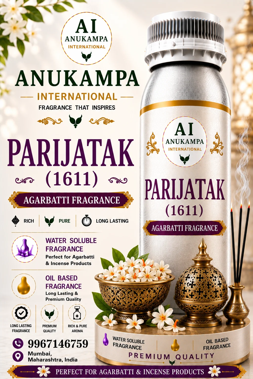 Parijatak 1611 — Incense & Agarbatti Fragrances fragrance oil