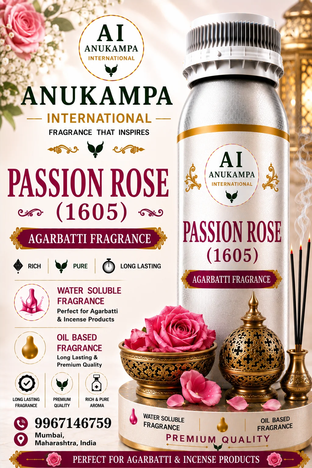 Passion Rose 1605 — Incense & Agarbatti Fragrances fragrance oil