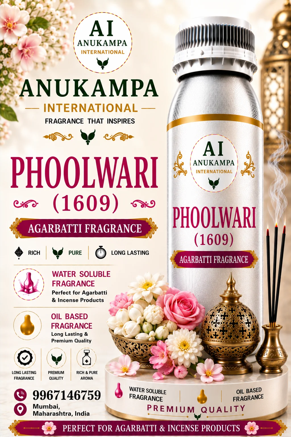 Phoolwari 1609 — Incense & Agarbatti Fragrances fragrance oil