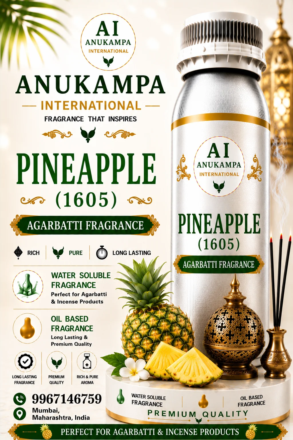 Pineapple 1605 — Incense & Agarbatti Fragrances fragrance oil