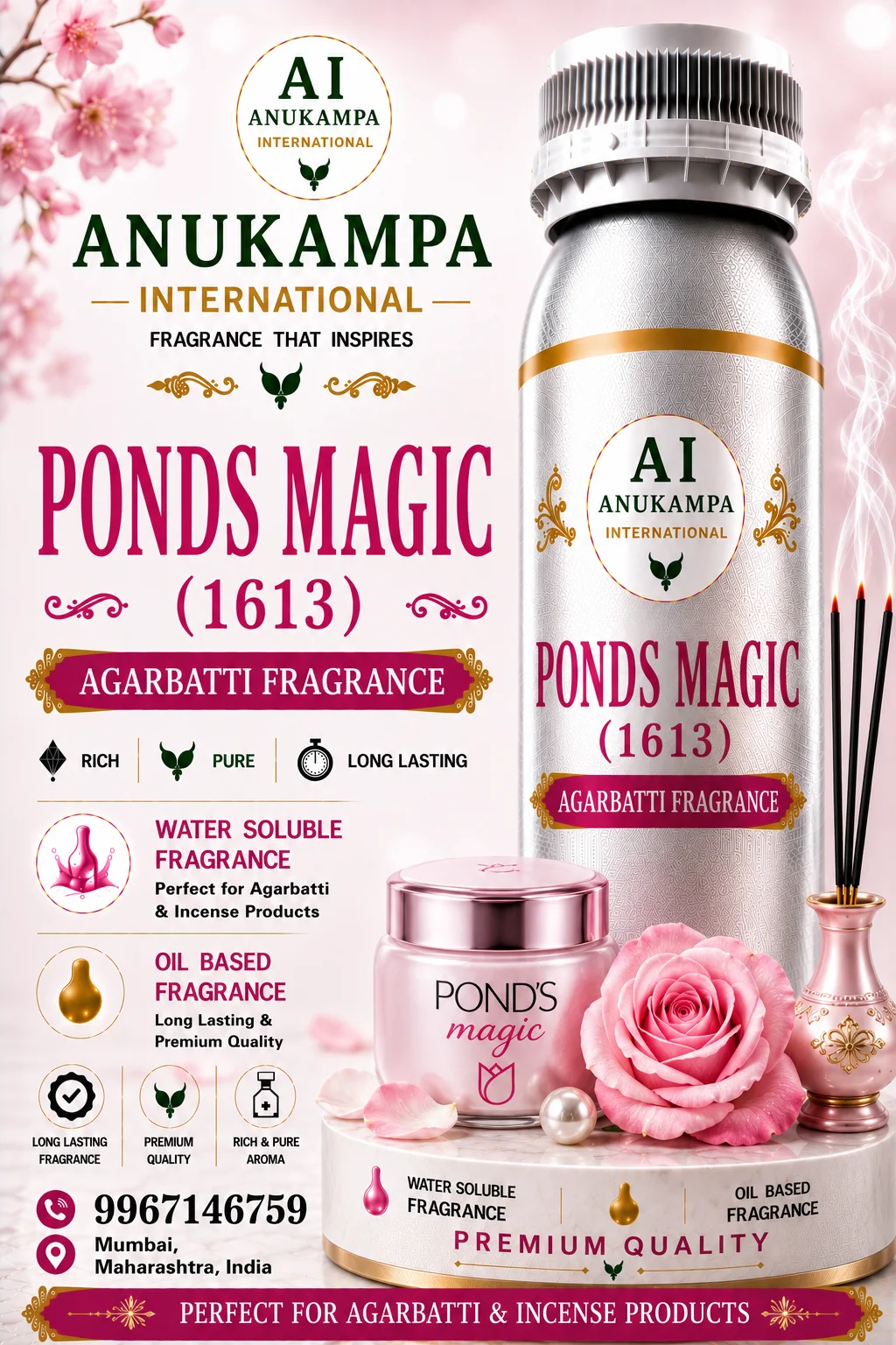 Ponds Magic 1613 — Incense & Agarbatti Fragrances fragrance oil