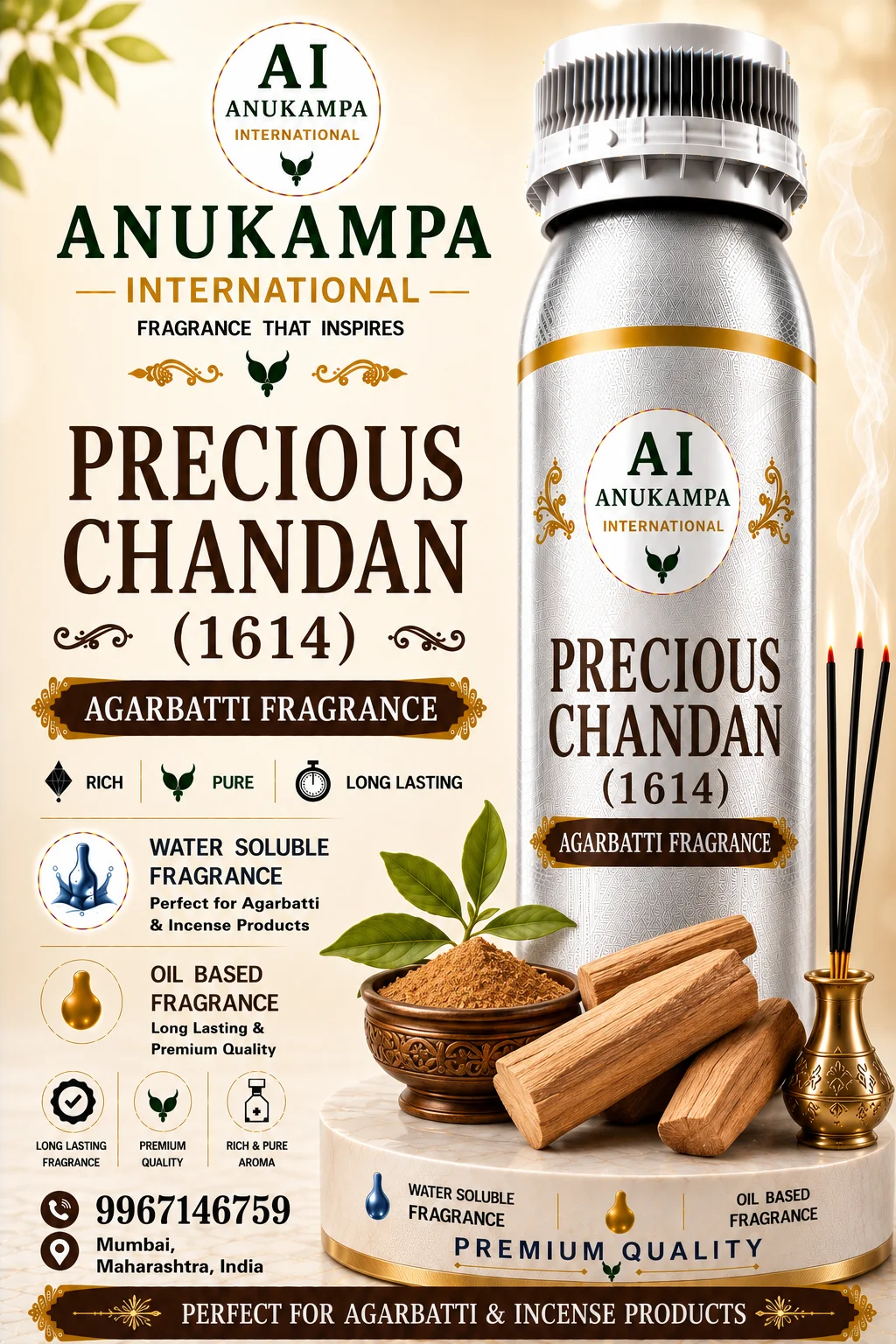Precious Chandan 1614 — Incense & Agarbatti Fragrances fragrance oil