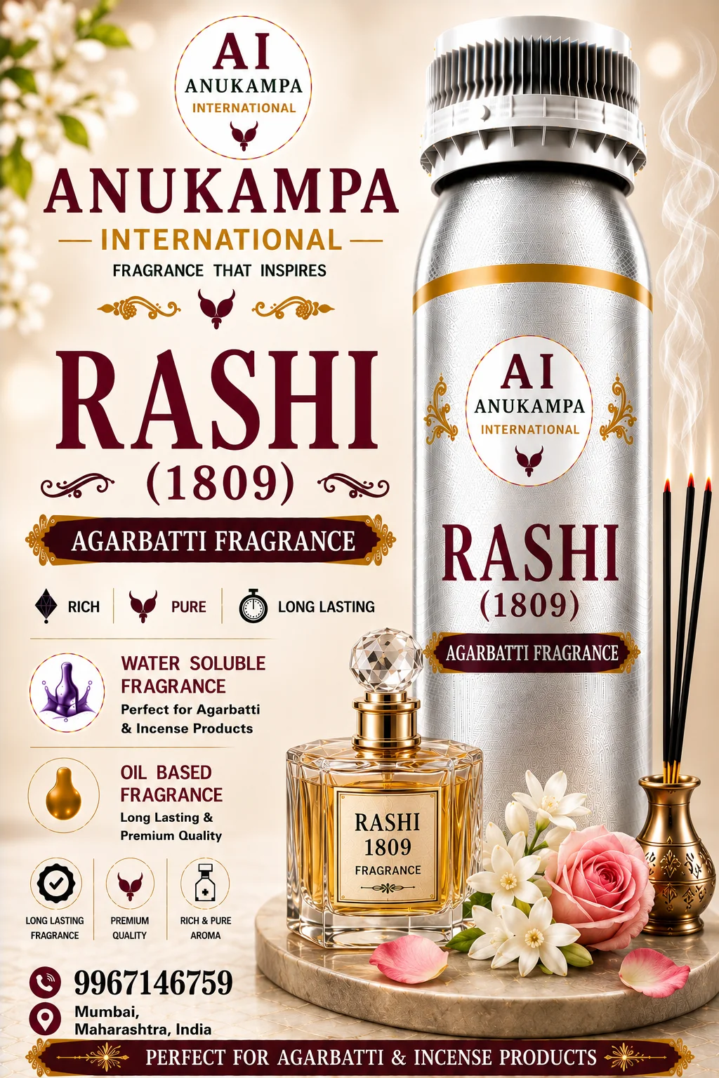 Rashi 1809 — Incense & Agarbatti Fragrances fragrance oil