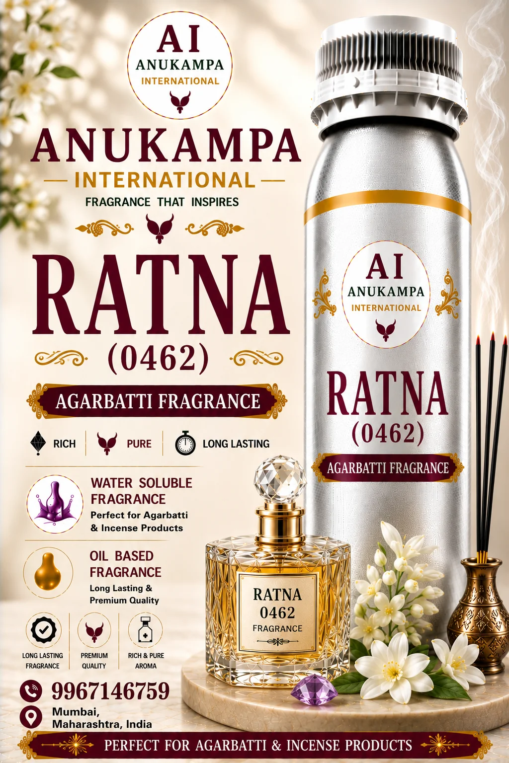 Ratna 0462 — Incense & Agarbatti Fragrances fragrance oil