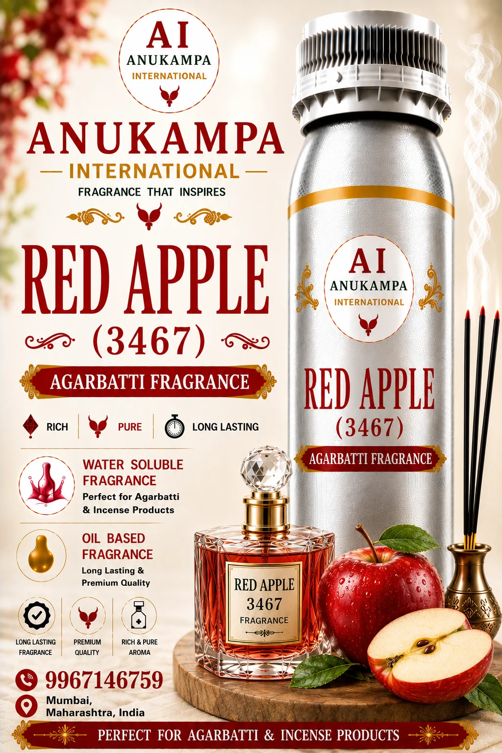 Red Apple 3467 — Incense & Agarbatti Fragrances fragrance oil