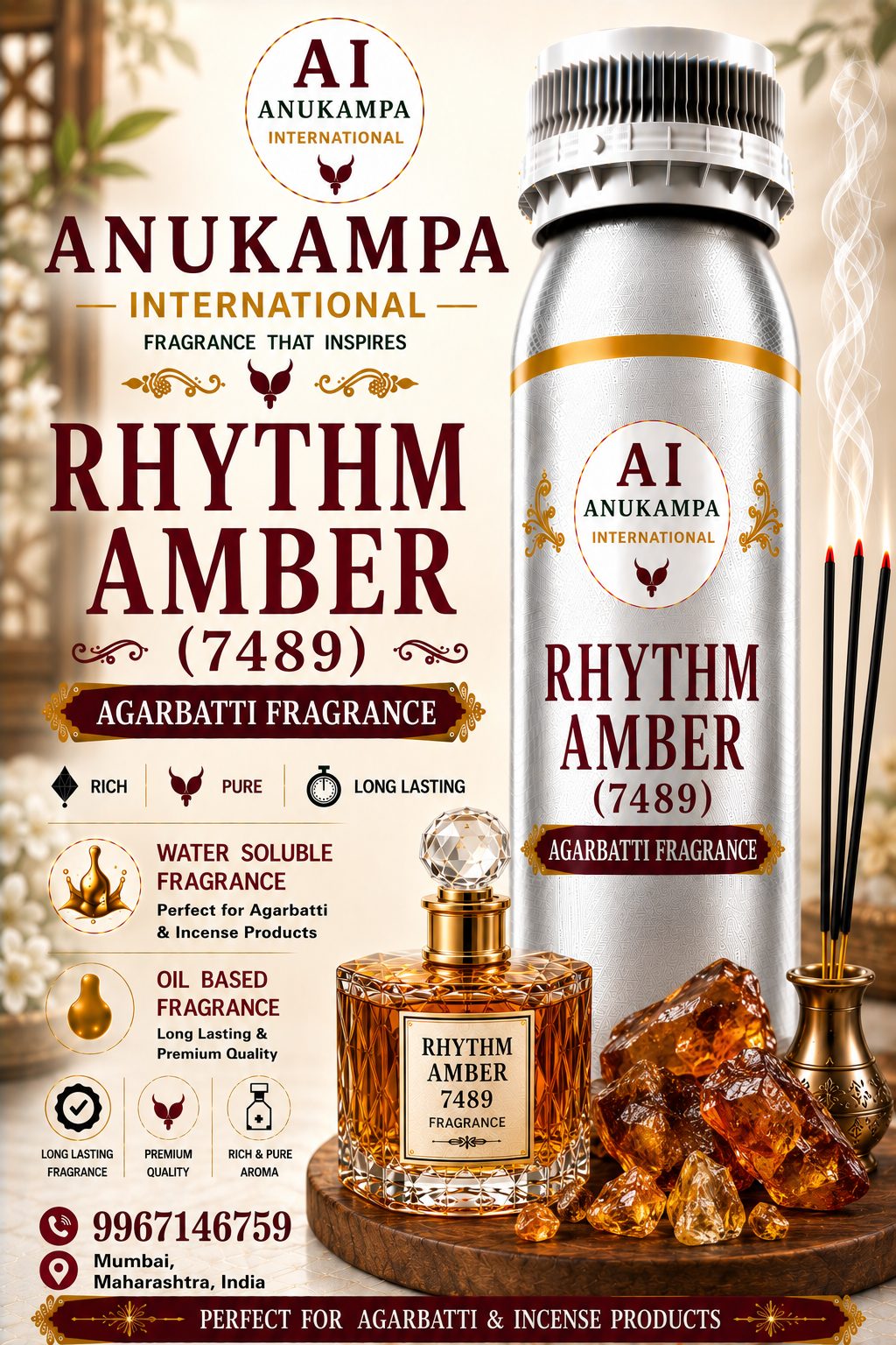 Rhythm Amber 7489 — Incense & Agarbatti Fragrances fragrance oil
