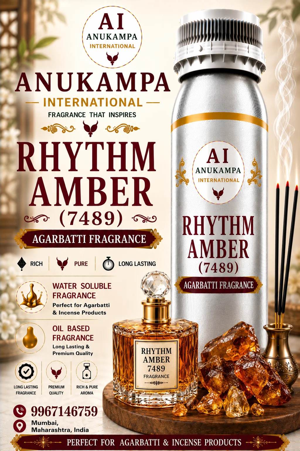 Rhythm Amber 7489 — Incense & Agarbatti Fragrances fragrance oil
