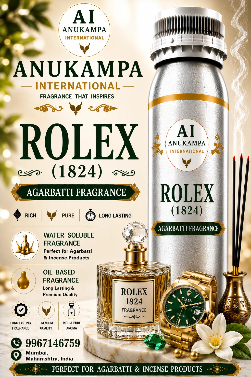 Rolex 1824 — Incense & Agarbatti Fragrances fragrance oil