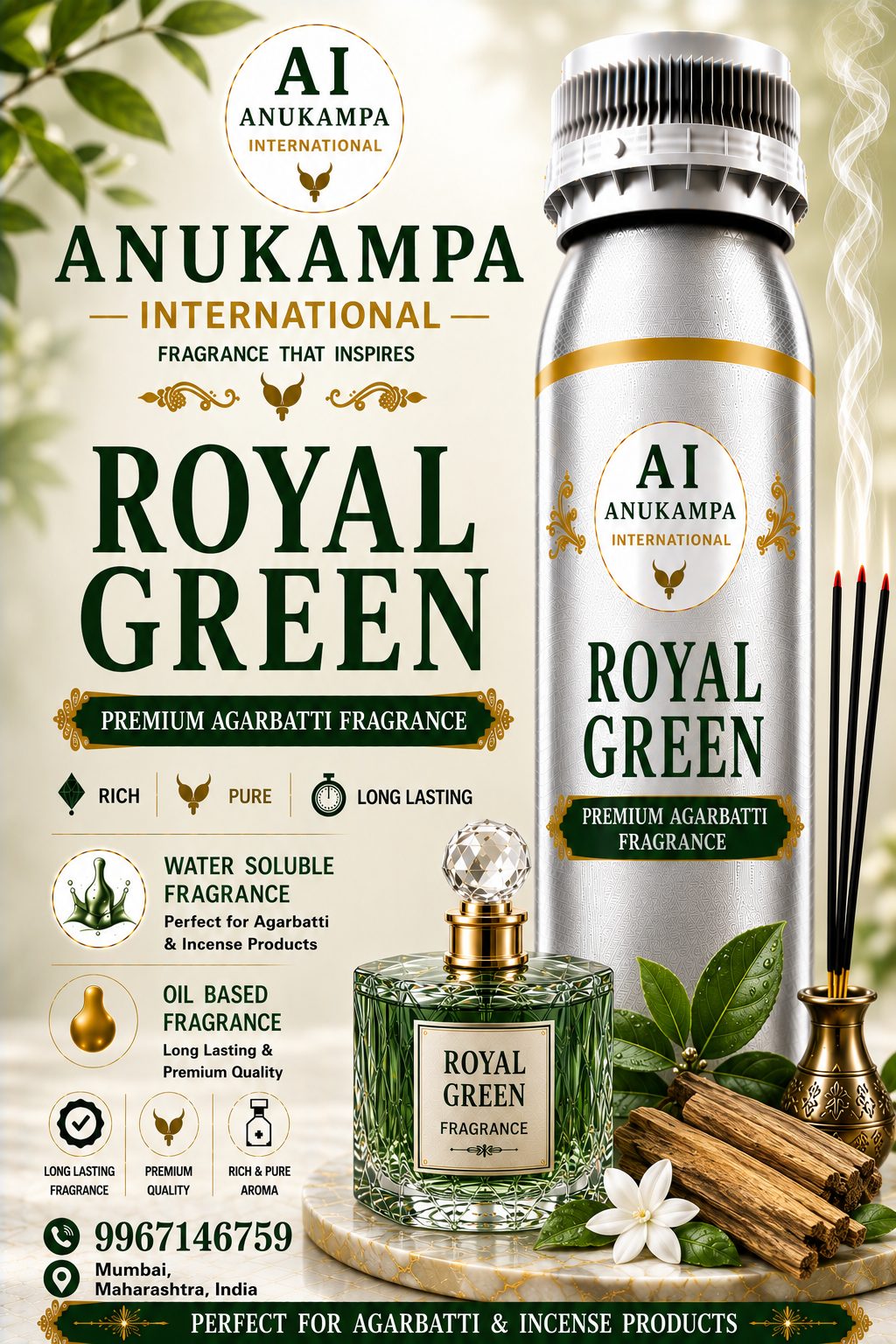 Royal Green — Incense & Agarbatti Fragrances fragrance oil