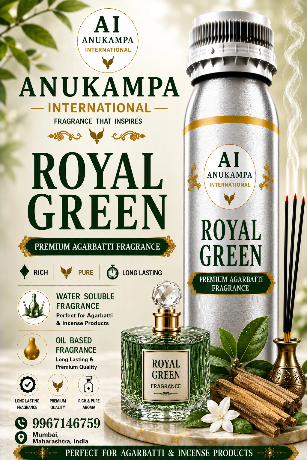 Royal Green — Incense & Agarbatti Fragrances fragrance oil