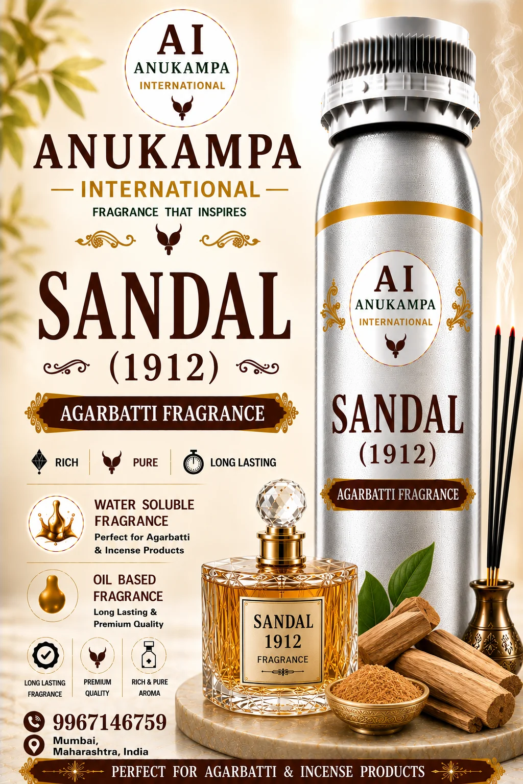 Sandal 1912 — Incense & Agarbatti Fragrances fragrance oil
