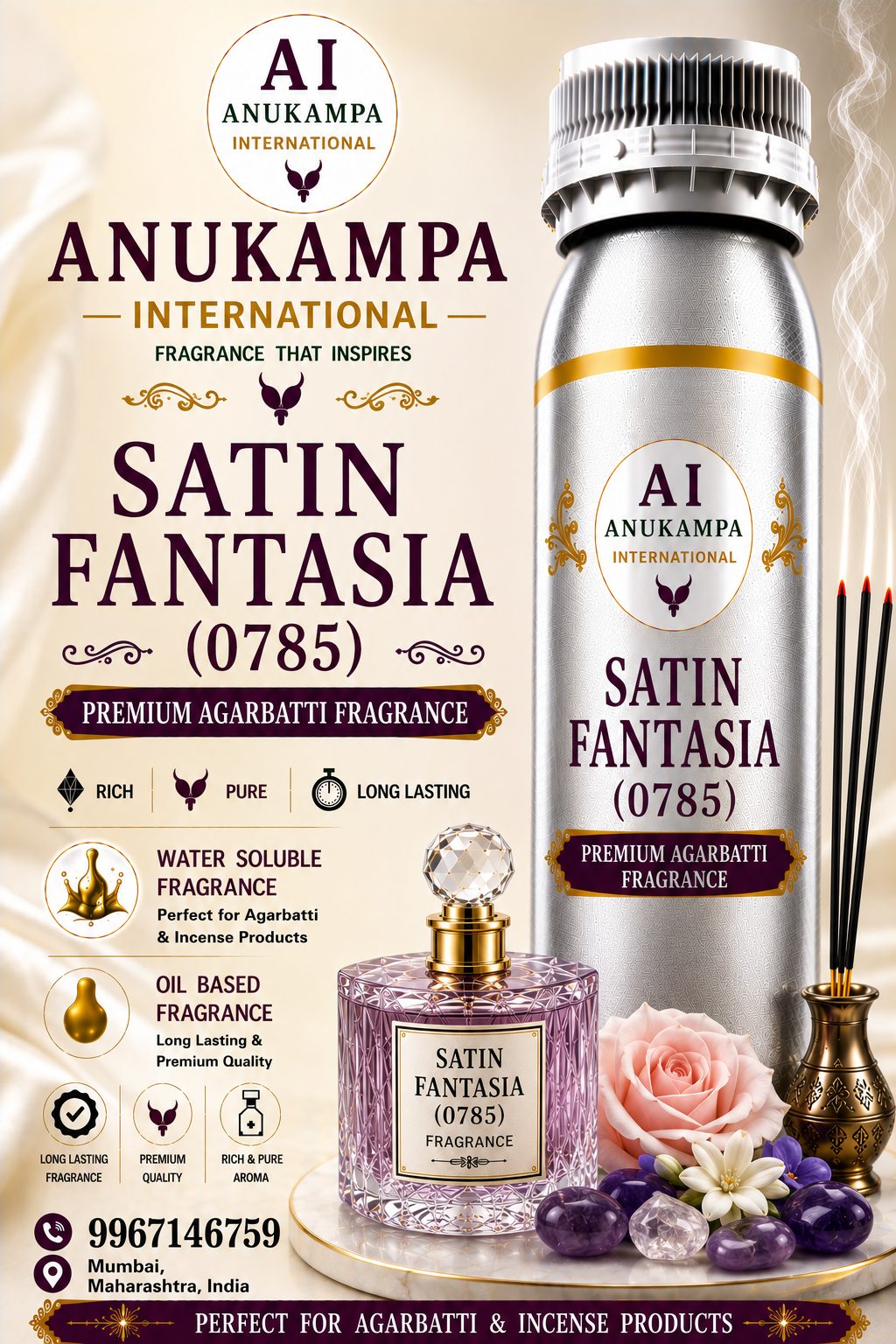 Satin Fantasia 0785 — Incense & Agarbatti Fragrances fragrance oil