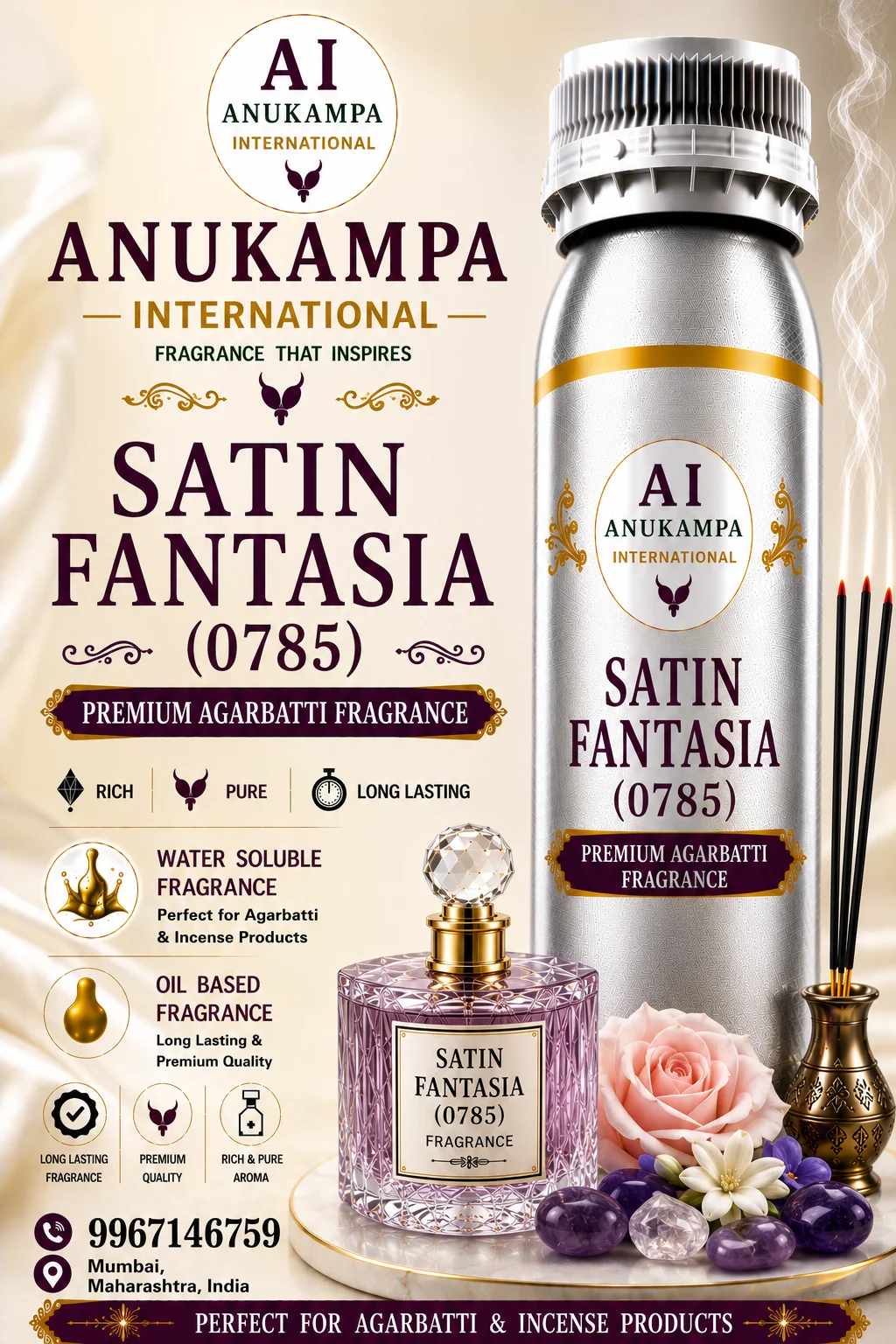 Satin Fantasia 0785 — Incense & Agarbatti Fragrances fragrance oil