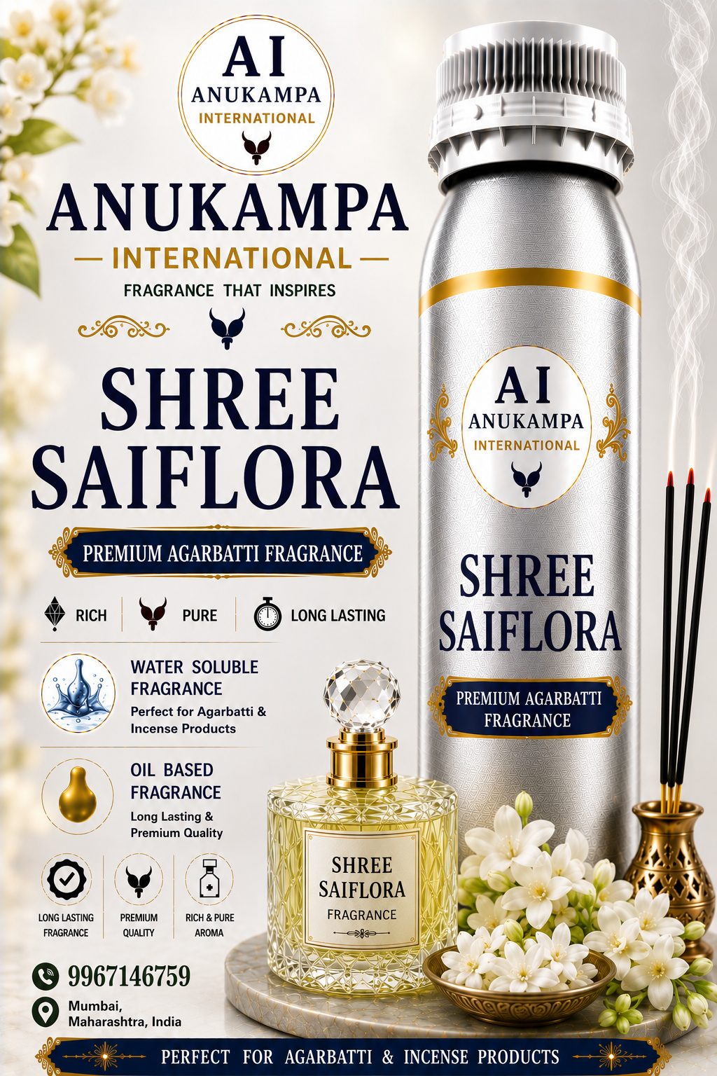 Shree Saiflora — Incense & Agarbatti Fragrances fragrance oil