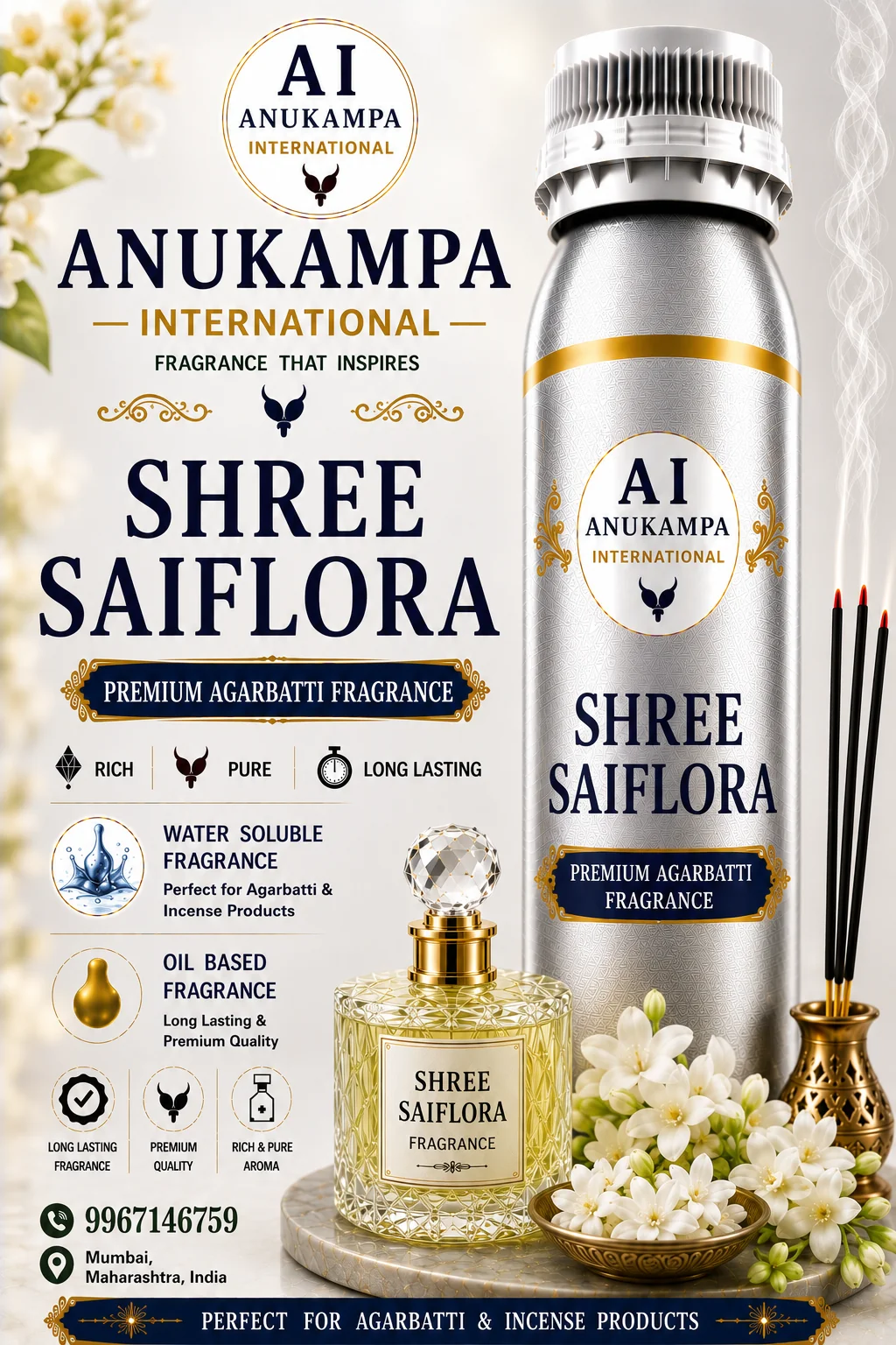 Shree Saiflora — Incense & Agarbatti Fragrances fragrance oil