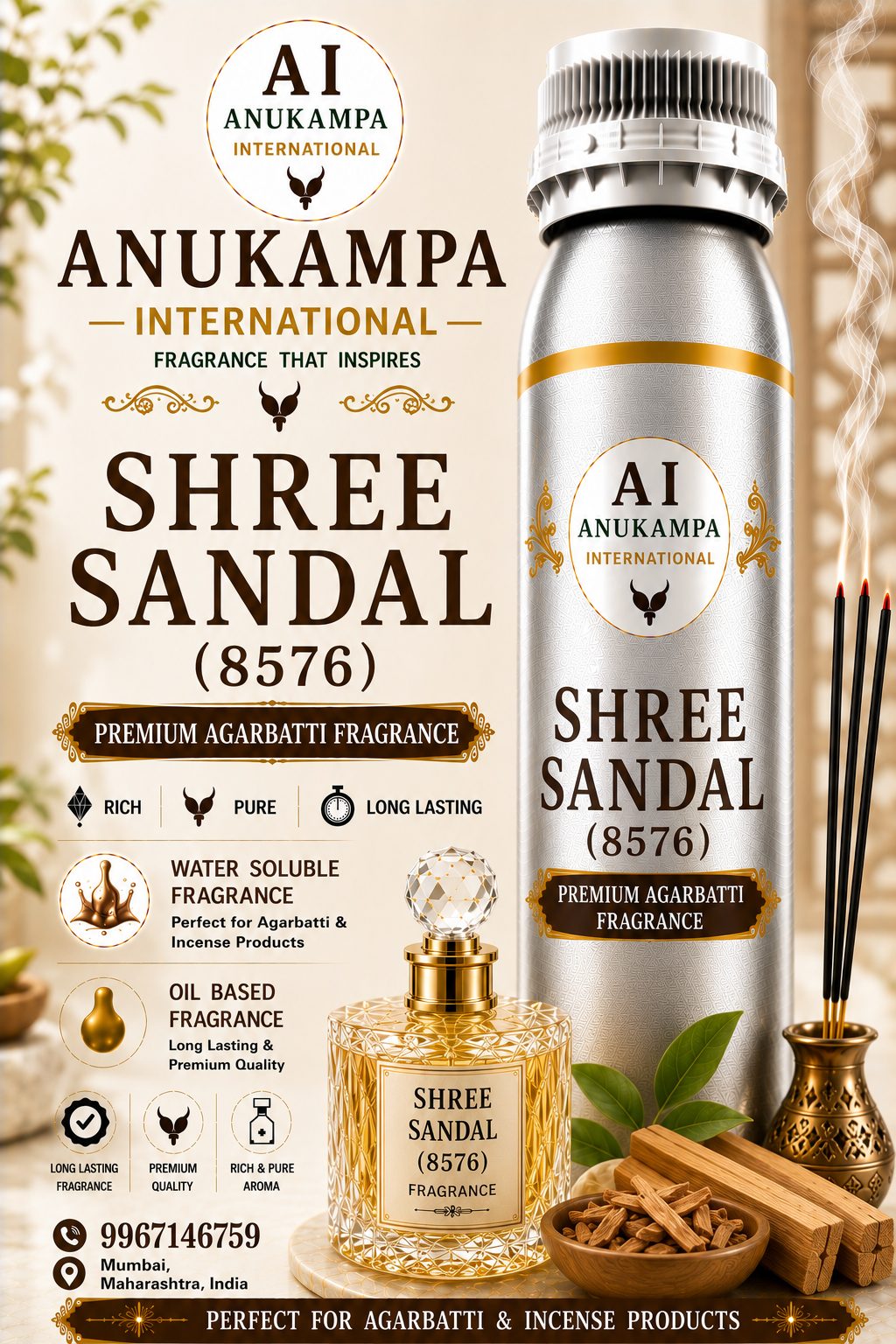 Shree Sandal 8576 — Incense & Agarbatti Fragrances fragrance oil