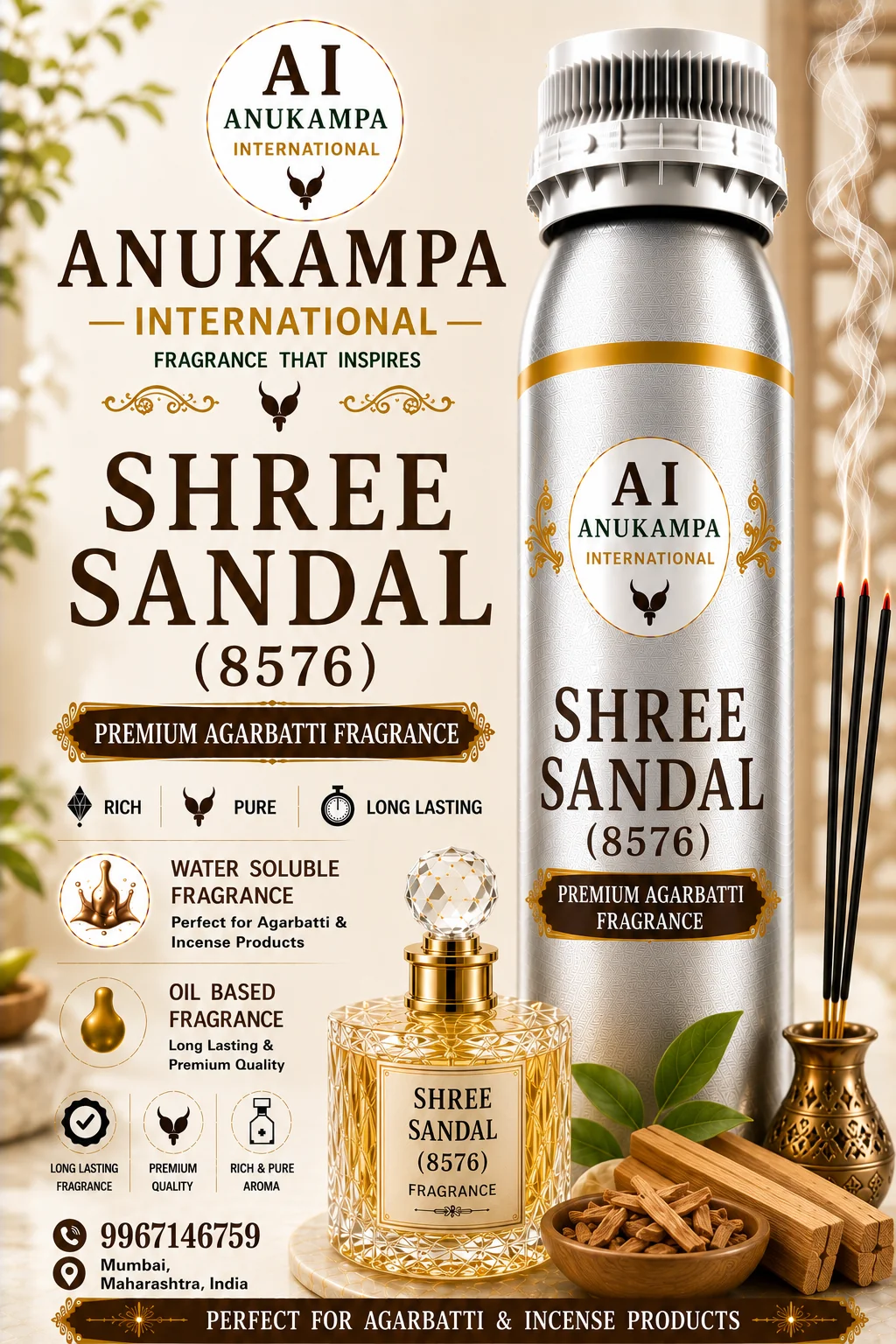 Shree Sandal 8576 — Incense & Agarbatti Fragrances fragrance oil
