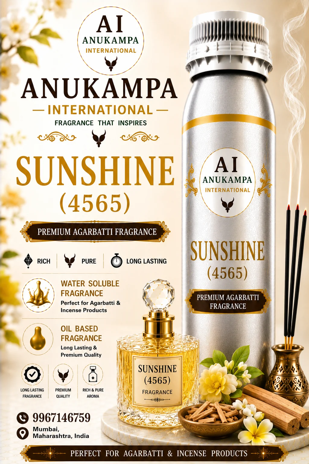 Sunshine 4565 — Incense & Agarbatti Fragrances fragrance oil