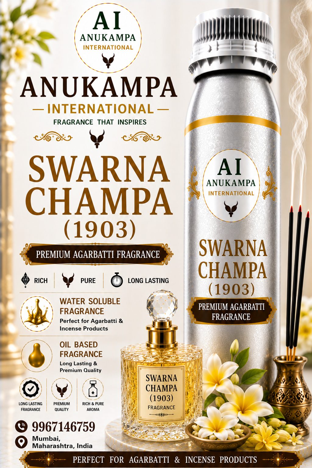 Swarna Champa 1903 — Incense & Agarbatti Fragrances fragrance oil