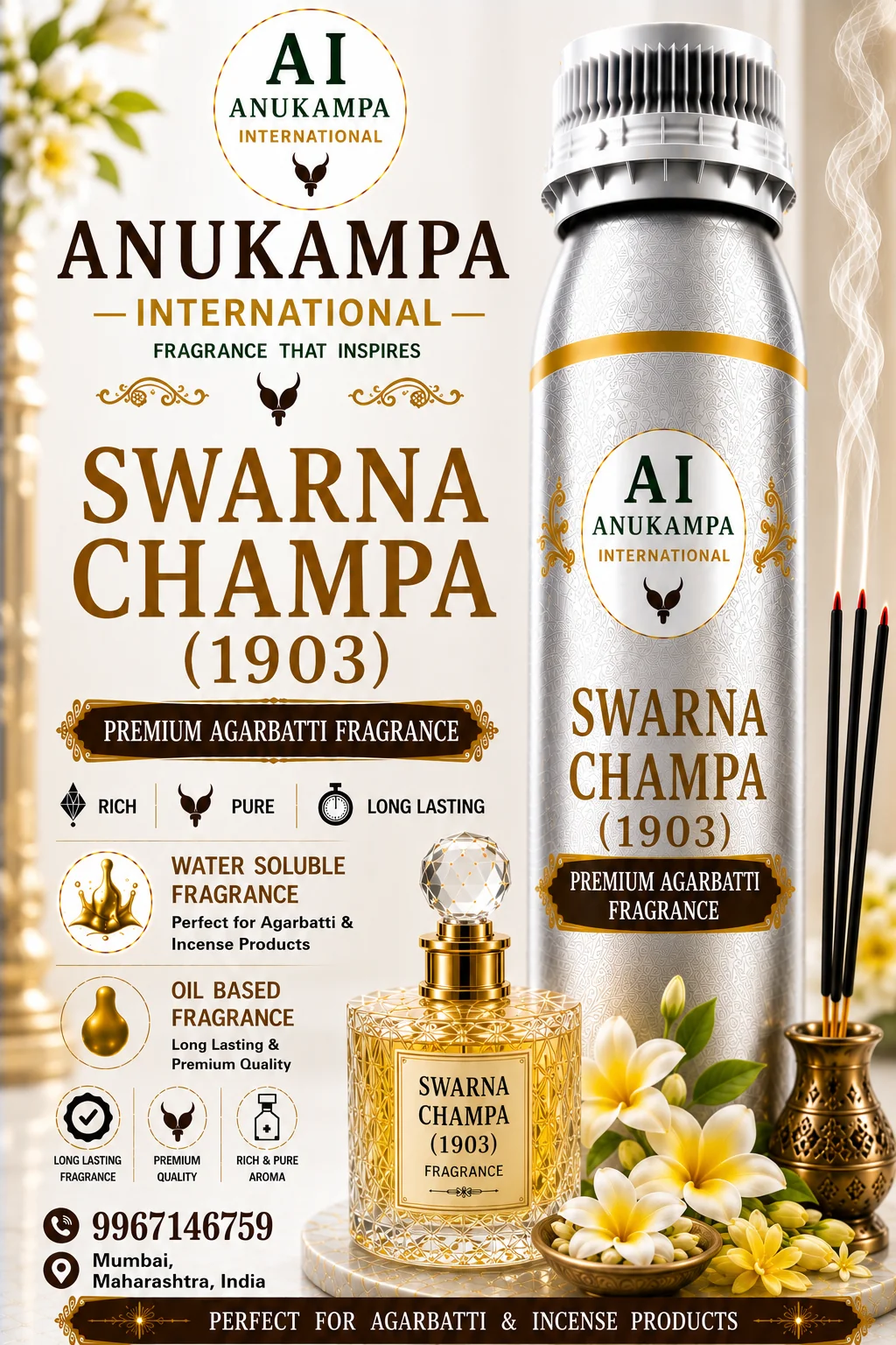 Swarna Champa 1903 — Incense & Agarbatti Fragrances fragrance oil