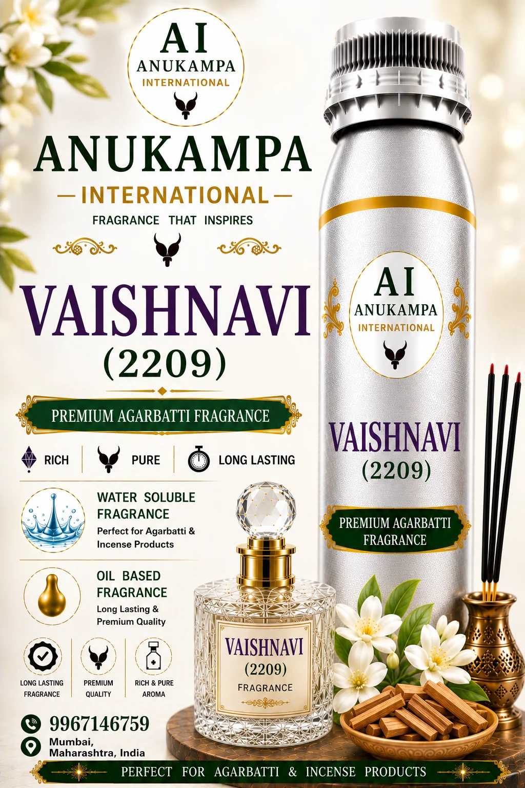 Vaishnavi 2209 — Incense & Agarbatti Fragrances fragrance oil