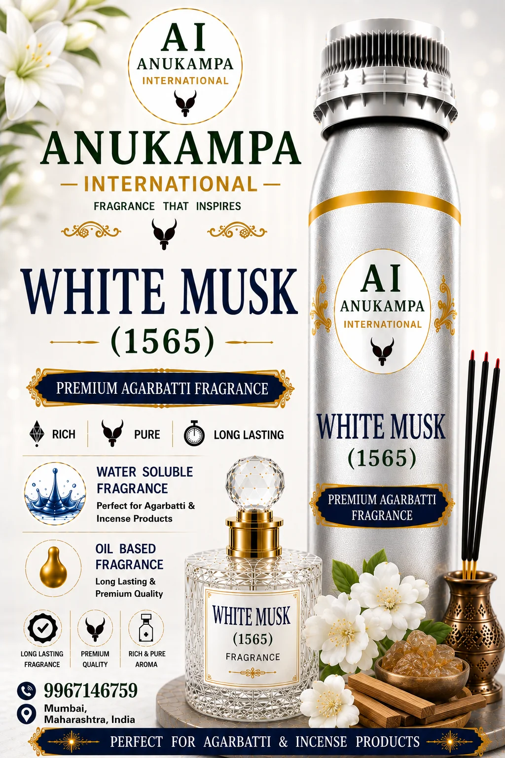 White Musk 1565 — Incense & Agarbatti Fragrances fragrance oil