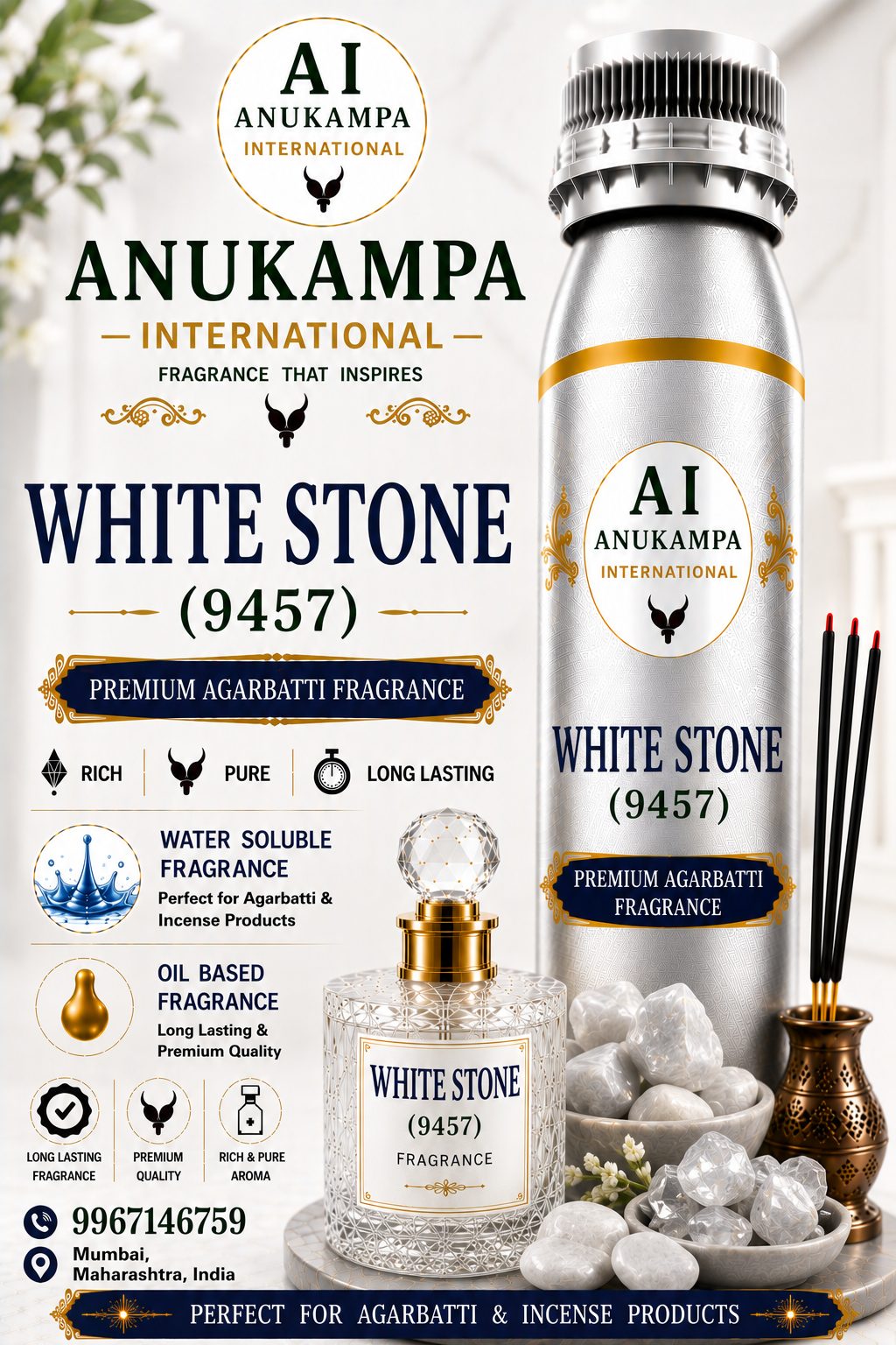 White Stone 9457 — Incense & Agarbatti Fragrances fragrance oil