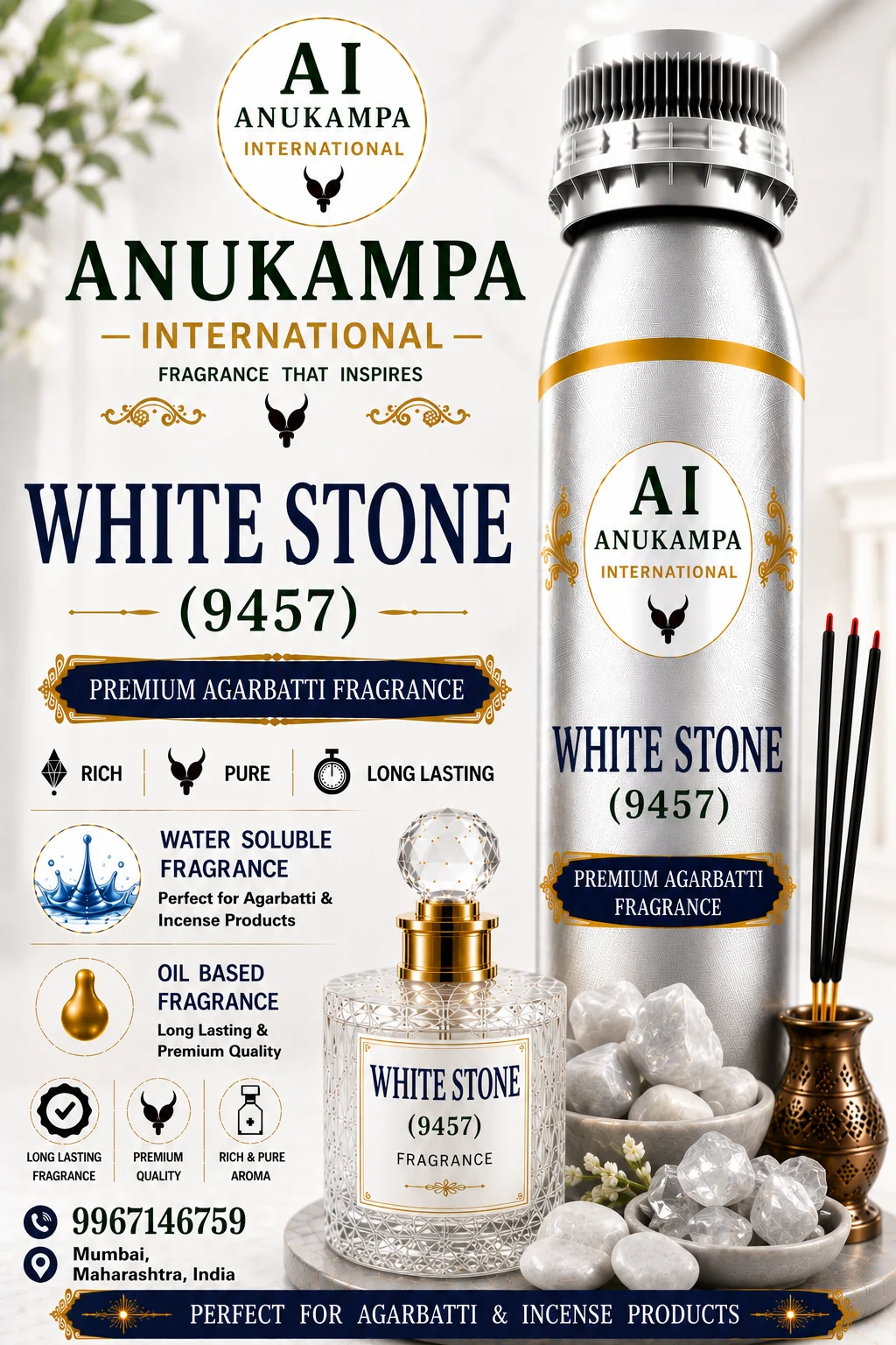 White Stone 9457 — Incense & Agarbatti Fragrances fragrance oil