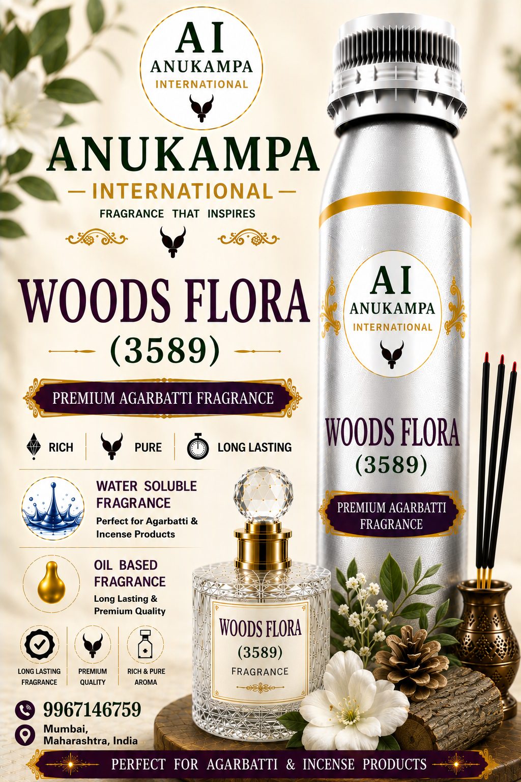 Woods Flora 3589 — Incense & Agarbatti Fragrances fragrance oil