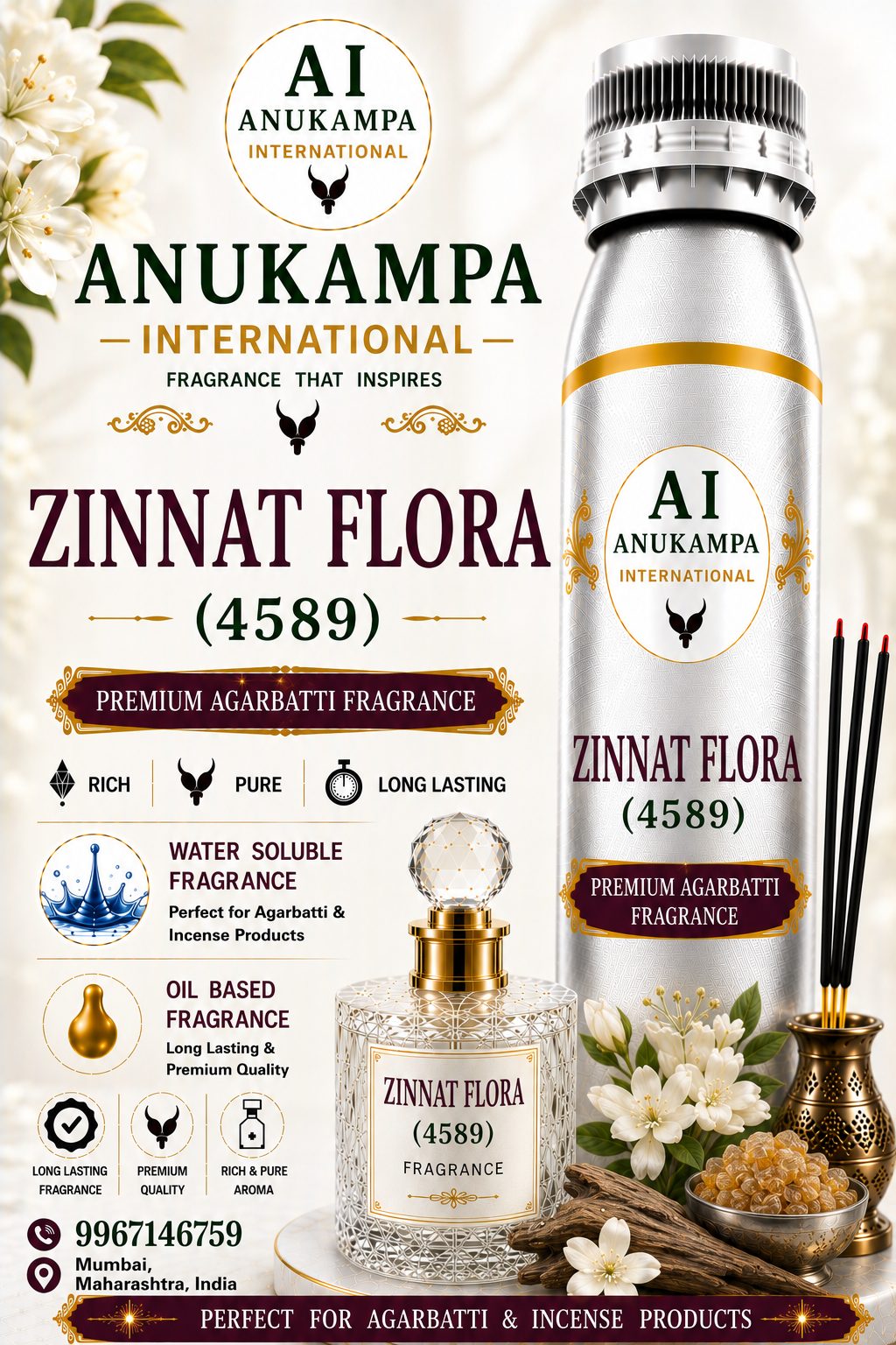 Zinnat Flora 4589 — Incense & Agarbatti Fragrances fragrance oil