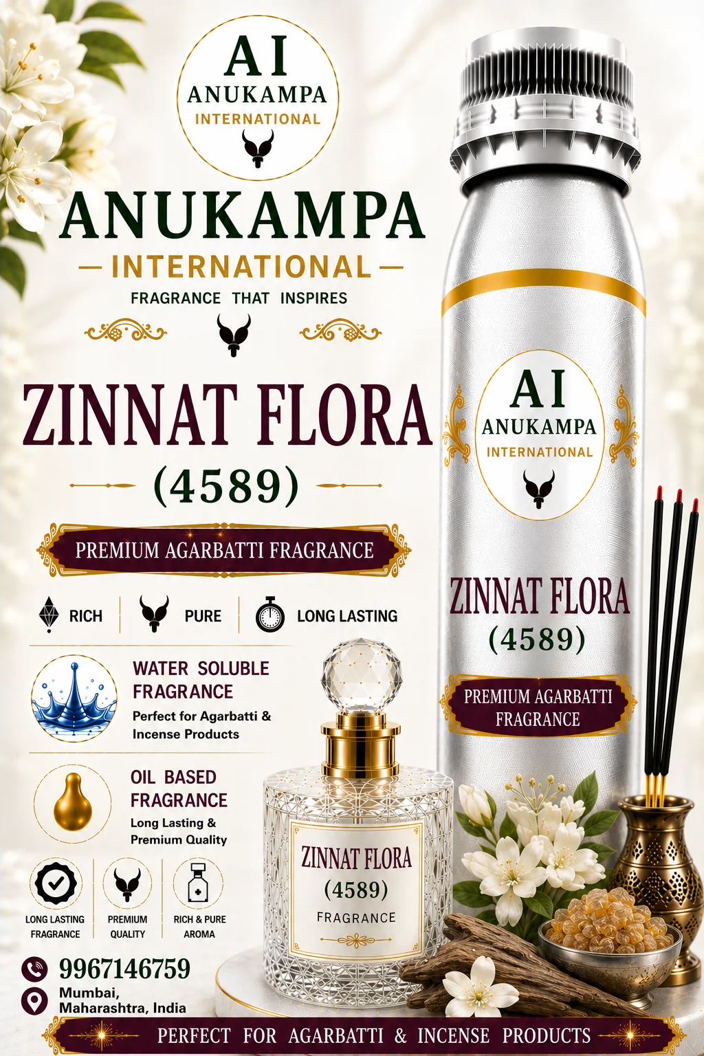 Zinnat Flora 4589 — Incense & Agarbatti Fragrances fragrance oil