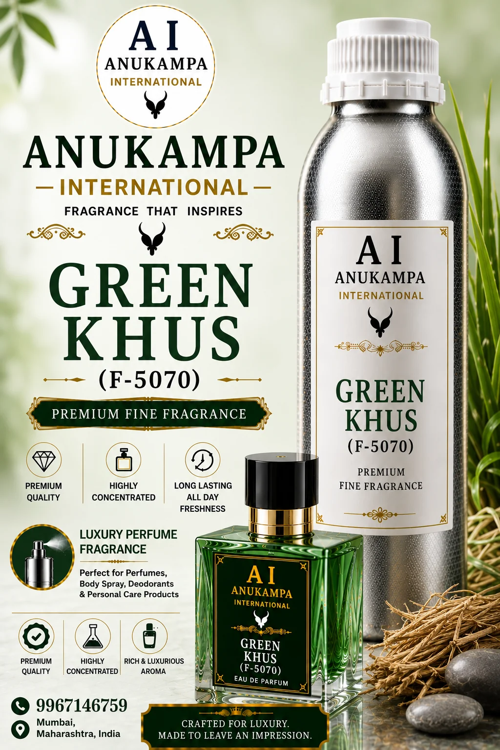 Green Khus F-5070 — Air Freshener Fragrances fragrance oil