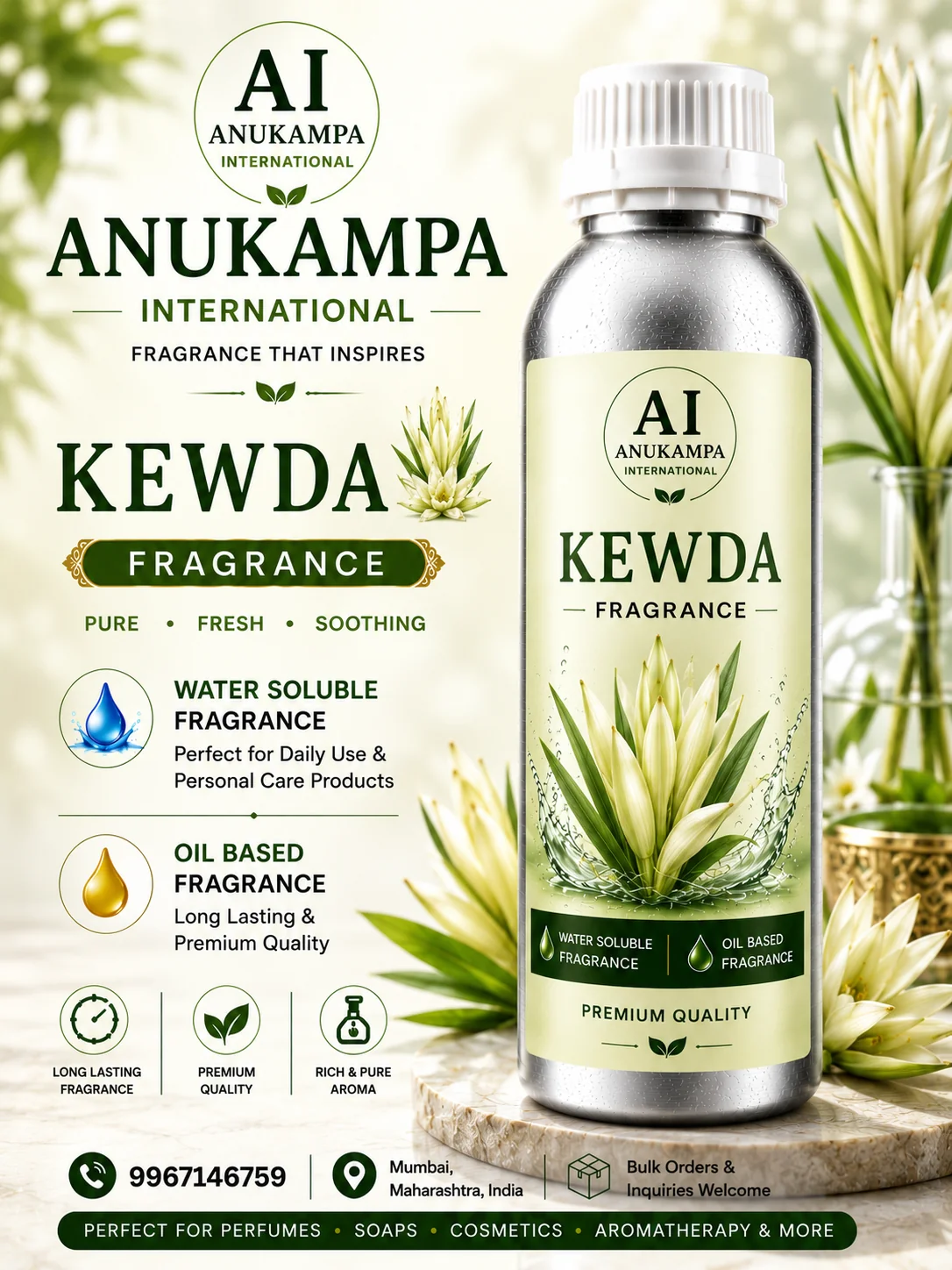 Kewda Fragrance — Personal Care Fragrances fragrance oil