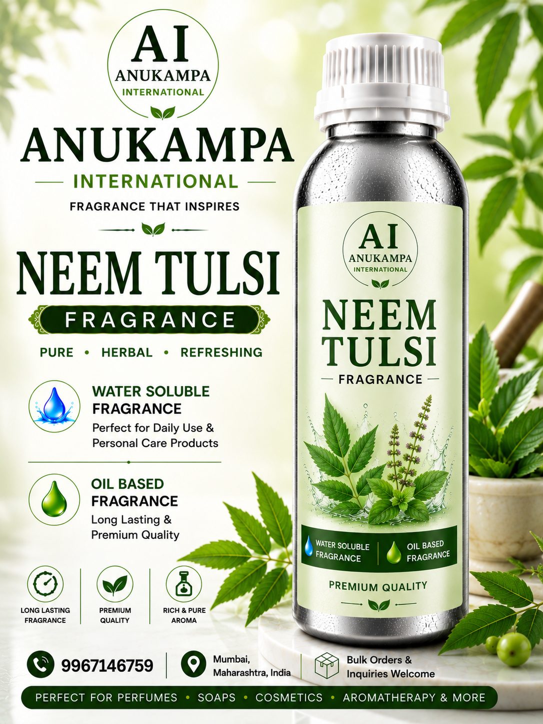 Neem Tulsi Fragrance — Home Care Fragrances fragrance oil