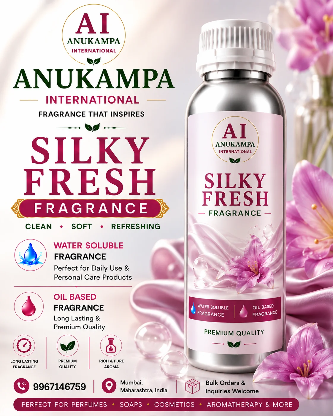 Silky Fresh Fragrance — Industrial Fragrances fragrance oil