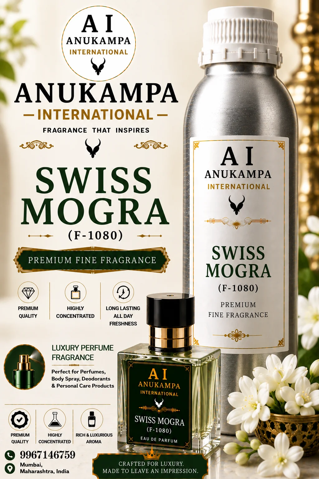 Swiss Mogra (F-1080) — Air Freshener Fragrances fragrance oil